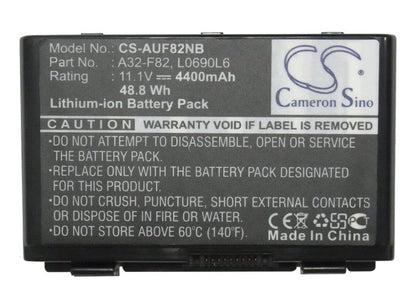 Replacement Battery for Asus  F52 – Notebook, Laptop – 4400mAh / 48.84Wh / 11.1V