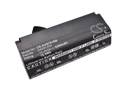 Replacement Battery for Asus  G751 – Notebook, Laptop – 5200mAh / 78.00Wh / 15.0V