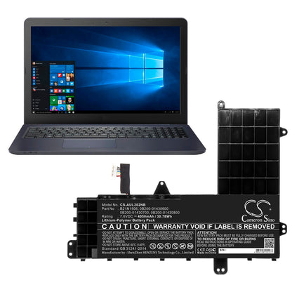 Replacement Battery for Asus  E502NA-2A – Notebook, Laptop – 4050mAh / 30.78Wh / 7.6V