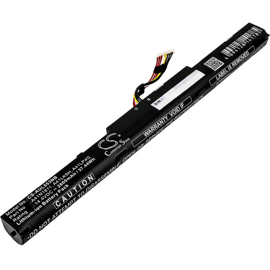 Replacement Battery for Asus  GL553VD – Notebook, Laptop – 2600mAh / 37.44Wh / 14.4V