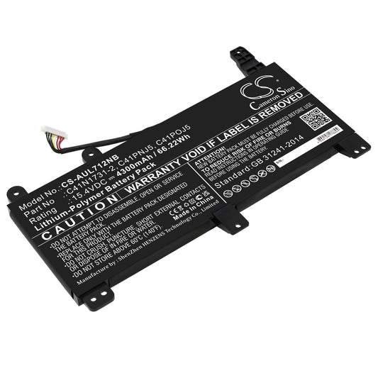 Replacement Battery for Asus  G731GW – Notebook, Laptop – 4300mAh / 66.22Wh / 15.4V