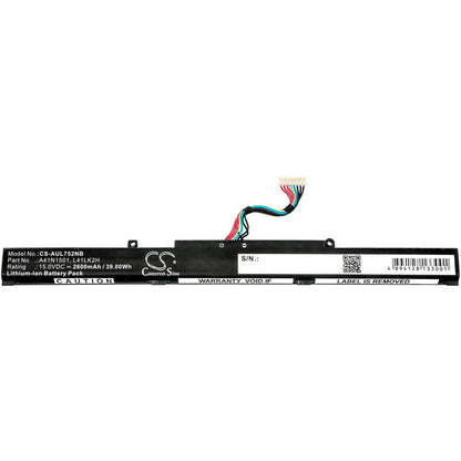 Replacement Battery for Asus  GL752JW – Notebook, Laptop – 2600mAh / 39.00Wh / 15.0V