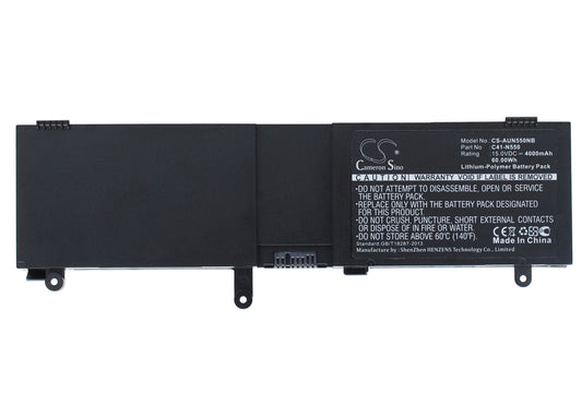 Replacement Battery for Asus  G550 Series – Notebook, Laptop – 4000mAh / 60.00Wh / 15.0V