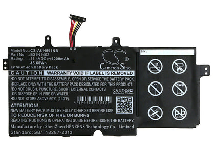 Replacement Battery for Asus  51LN-BBI706 – Notebook, Laptop – 4000mAh / 45.60Wh / 11.4V