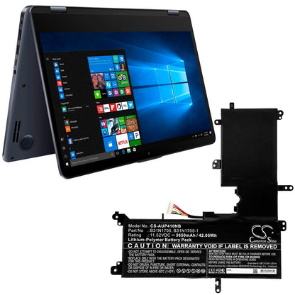 Replacement Battery for Asus  Q405UA – Notebook, Laptop – 3650mAh / 42.05Wh / 11.52V