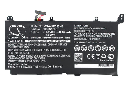 Replacement Battery for Asus  A551LN – Notebook, Laptop – 4200mAh / 47.88Wh / 11.4V