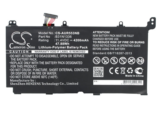 Replacement Battery for Asus  A551LN – Notebook, Laptop – 4200mAh / 47.88Wh / 11.4V