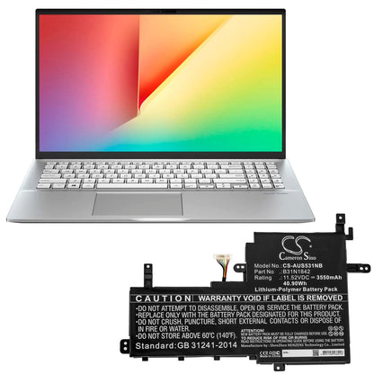 Replacement Battery for Asus  K531FA – Notebook, Laptop – 3550mAh / 40.90Wh / 11.52V