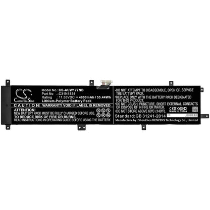 Replacement Battery for Asus  ProArt StudioBook 17 H700GV – Notebook, Laptop – 4800mAh / 55.44Wh / 11.55V