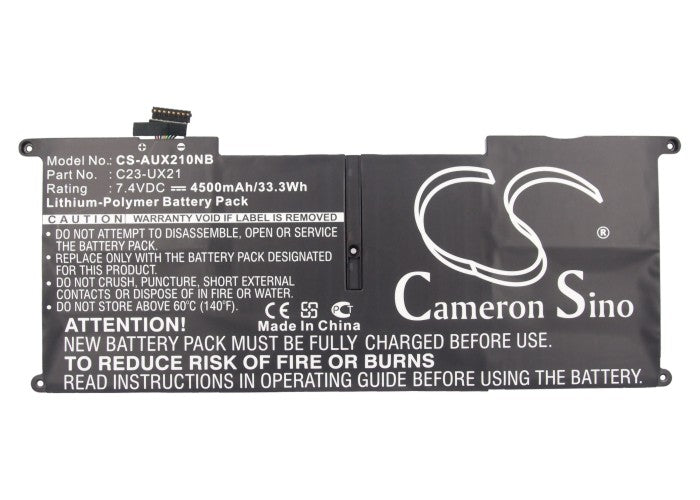 Replacement Battery for Asus  Ultrabook UX21 – Notebook, Laptop – 4500mAh / 33.30Wh / 7.4V
