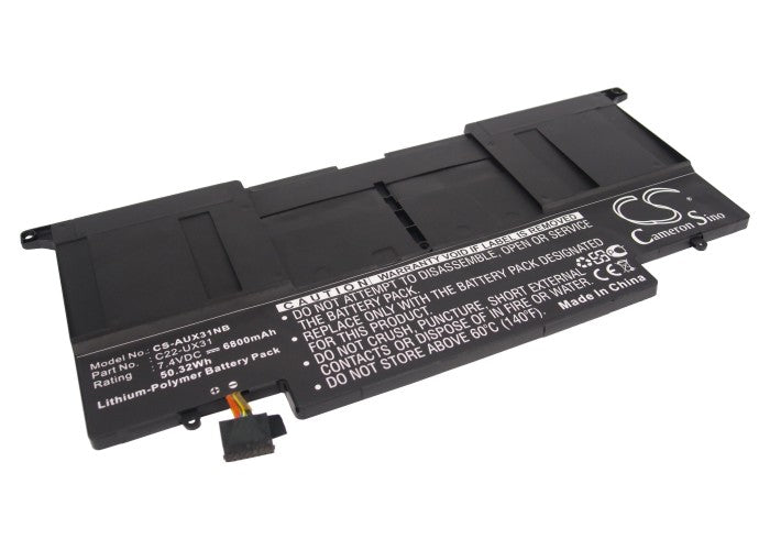 Replacement Battery for Asus  UX31 – Notebook, Laptop – 6800mAh / 50.32Wh / 7.4V