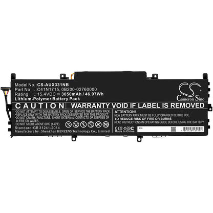 Replacement Battery for Asus  U3100FN – Notebook, Laptop – 3050mAh / 46.97Wh / 15.4V