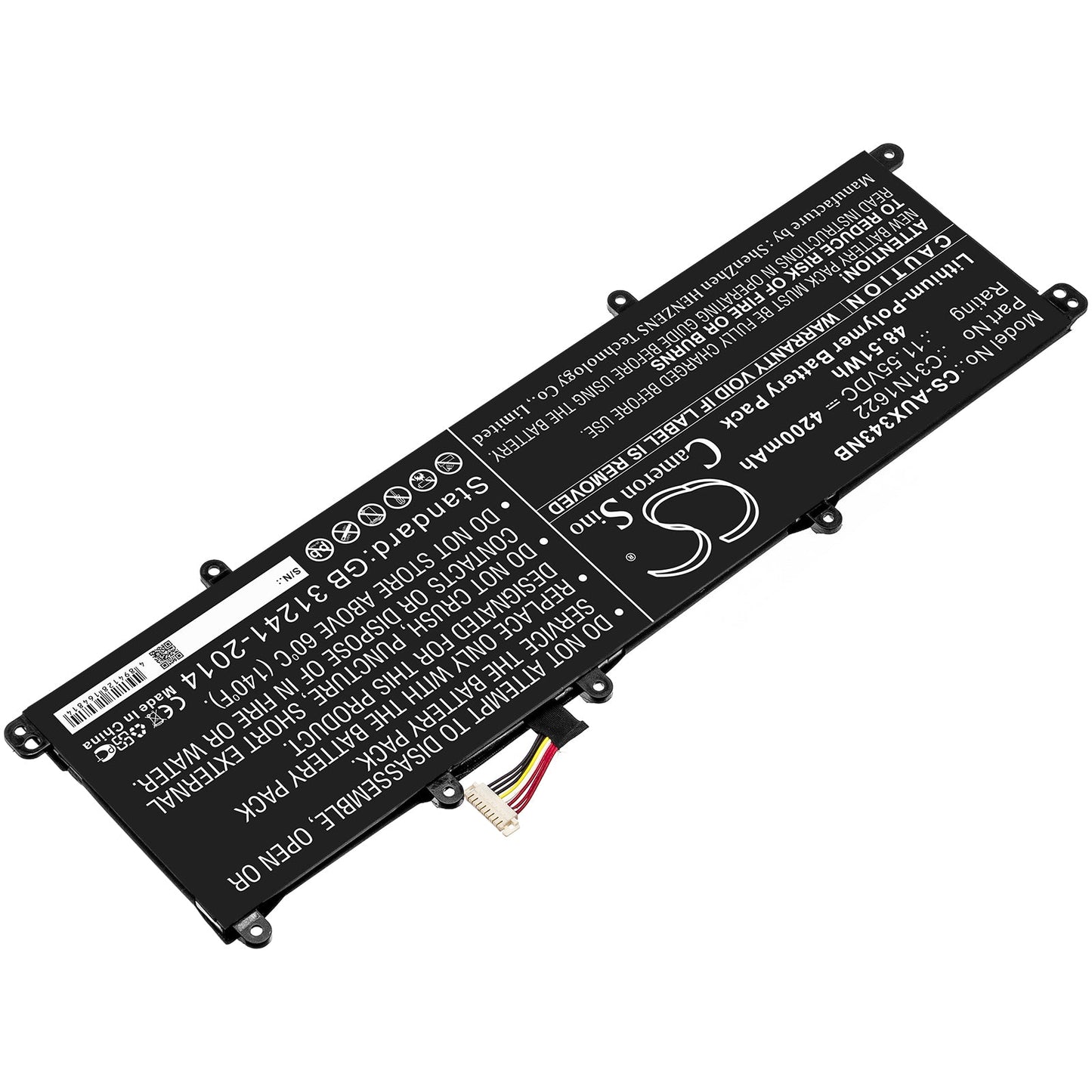 Replacement Battery for Asus  UX530 – Notebook, Laptop – 4200mAh / 48.51Wh / 11.55V