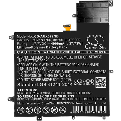 Replacement Battery for Asus  UX370F – Notebook, Laptop – 4900mAh / 37.73Wh / 7.7V