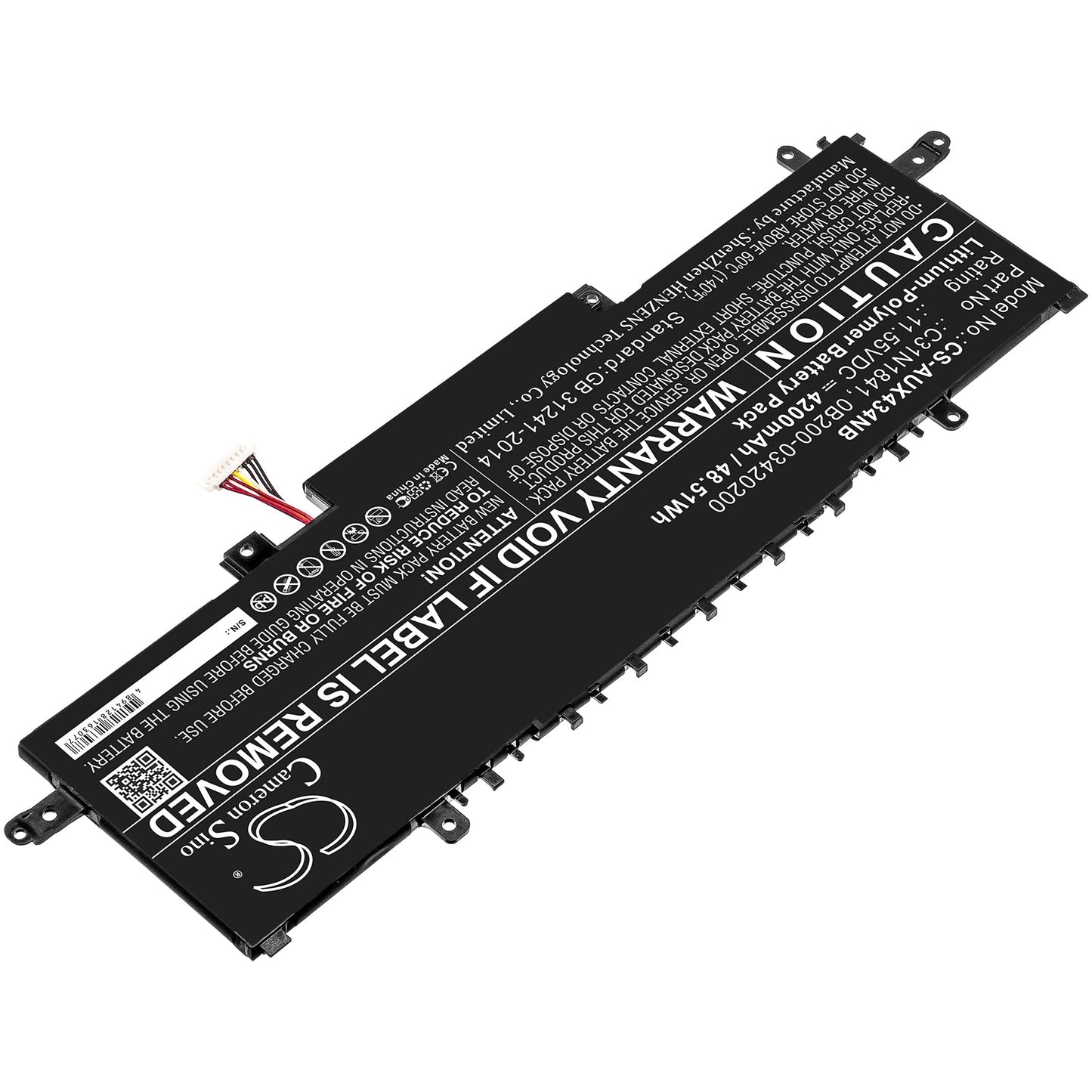 Replacement Battery for Asus  UX334 – Notebook, Laptop – 4200mAh / 48.51Wh / 11.55V