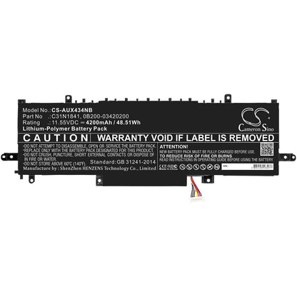 Replacement Battery for Asus  UX334 – Notebook, Laptop – 4200mAh / 48.51Wh / 11.55V