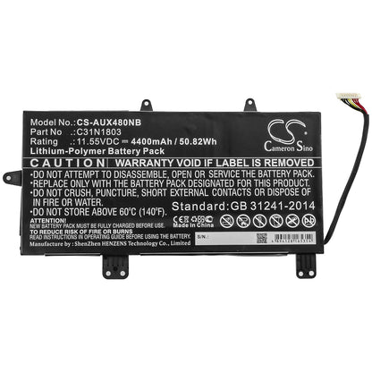 Replacement Battery for Asus  UX480FD UX450FD – Notebook, Laptop – 4400mAh / 50.82Wh / 11.55V