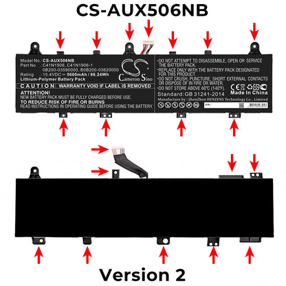 Replacement Battery for Asus  FA506IV – Notebook, Laptop – 5600mAh / 86.24Wh / 15.4V
