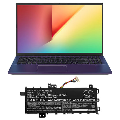 Replacement Battery for Asus  ASUS X712FA-GC102T – Notebook, Laptop – 4050mAh / 30.78Wh / 7.6V