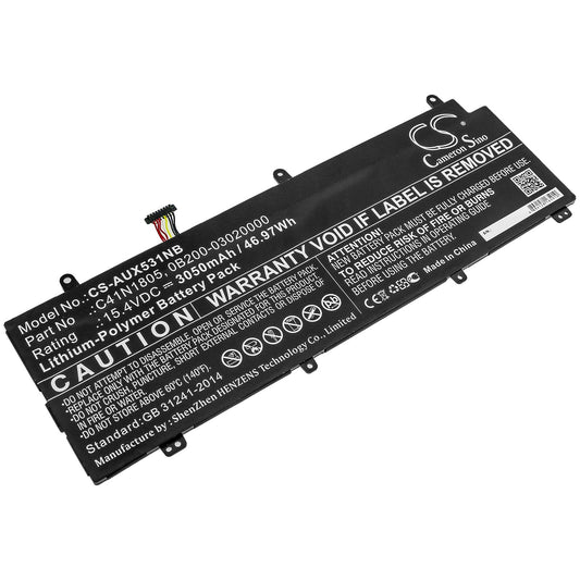 Replacement Battery for Asus  GX531 – Notebook, Laptop – 3050mAh / 46.97Wh / 15.4V
