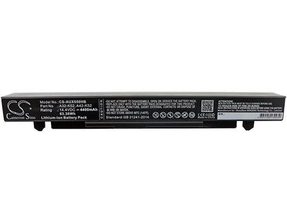 Replacement Battery for Asus  A450 – Notebook, Laptop – 4400mAh / 63.36Wh / 14.4V
