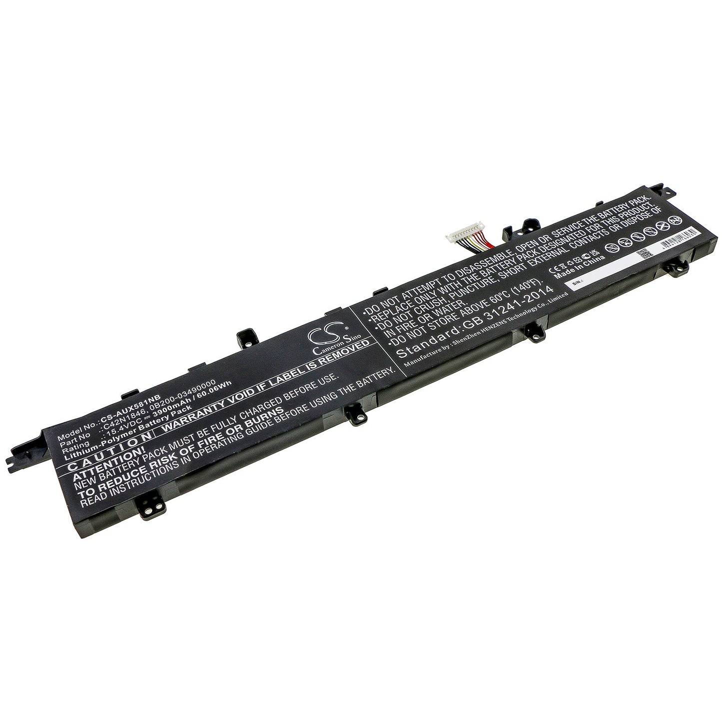 Replacement Battery for Asus  UX581 – Notebook, Laptop – 3900mAh / 60.06Wh / 15.4V