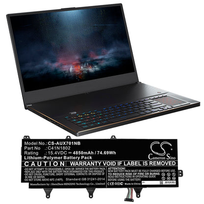 Replacement Battery for Asus  GX701G – Notebook, Laptop – 4850mAh / 74.69Wh / 15.4V