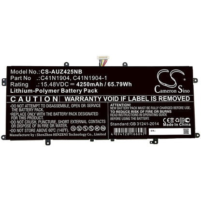 Replacement Battery for Asus  Deluxe 14S – Notebook, Laptop – 4250mAh / 65.79Wh / 15.48V