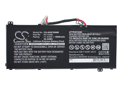 Replacement Battery for Acer  Aspire  VN7-591G-77FS – Notebook, Laptop – 4600mAh / 52.44Wh / 11.4V