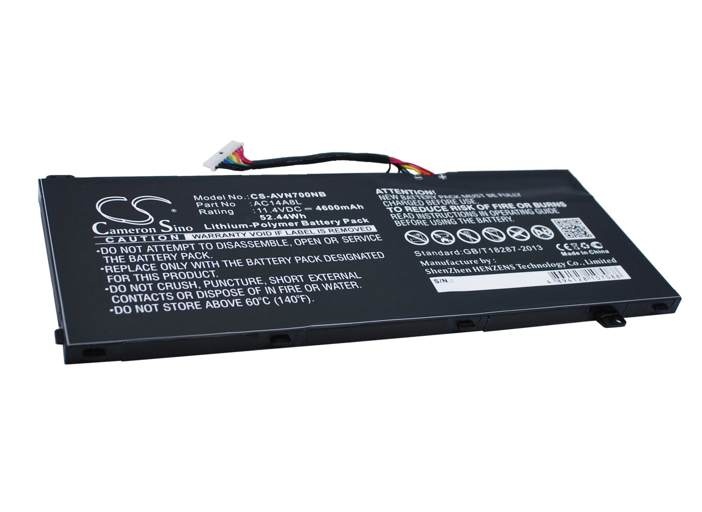 Replacement Battery for Acer  Aspire  VN7-591G-77FS – Notebook, Laptop – 4600mAh / 52.44Wh / 11.4V