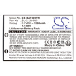 Replacement Battery for Yaesu VX3 – 1200mAh / 4.44Wh