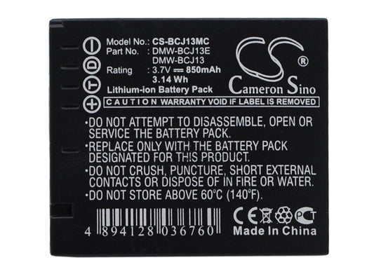 Replacement Battery for Leica  D-LUX5 – Camera – 850mAh/3.15Wh / 3.7V
