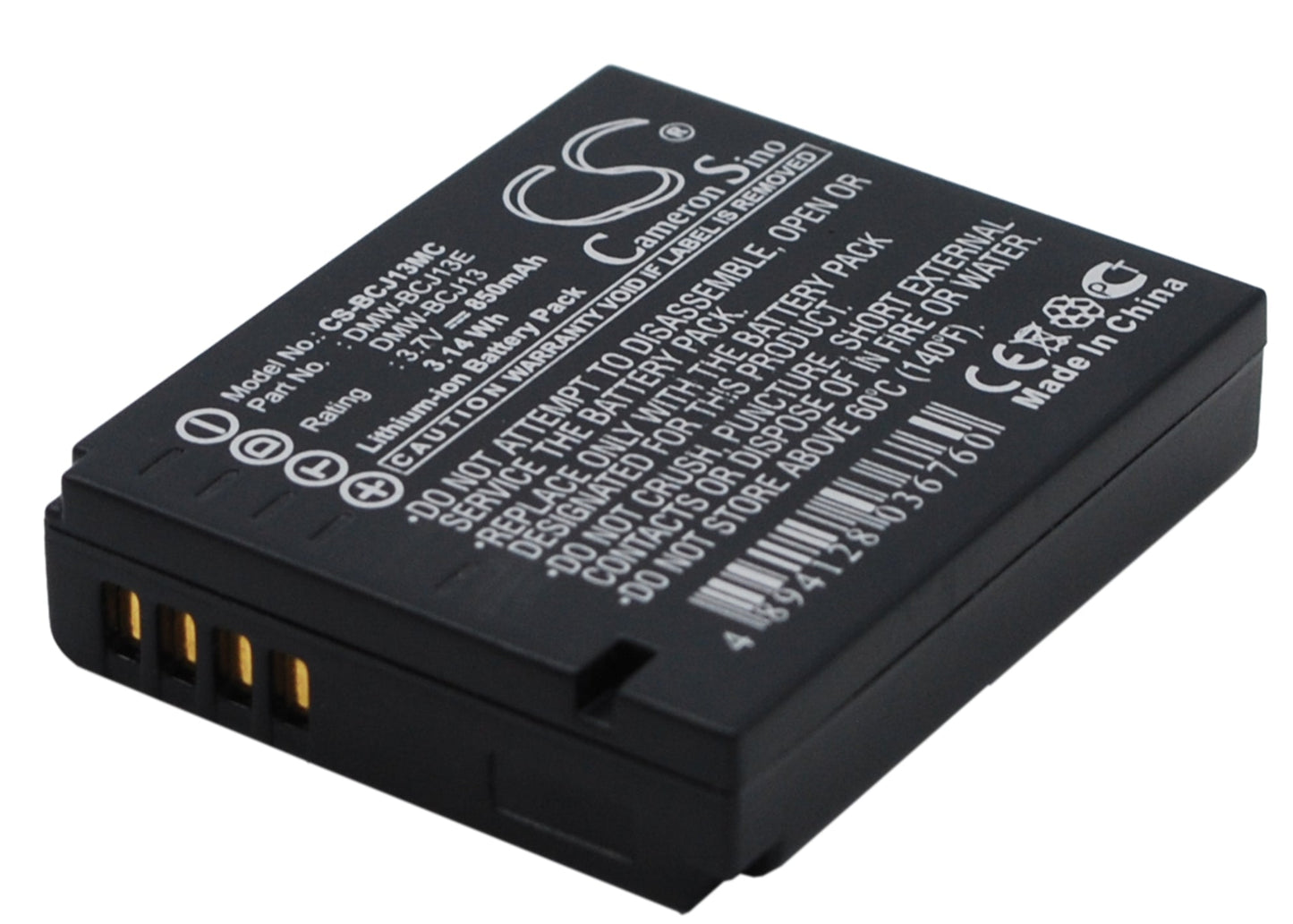 Replacement Battery for Panasonic  Lumix DMC-LX5 – Camera – 850mAh/3.15Wh / 3.7V