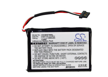 Replacement Battery for Becker  BE7934 – GPS, Navigator – 1200mAh / 4.44Wh / 3.7V