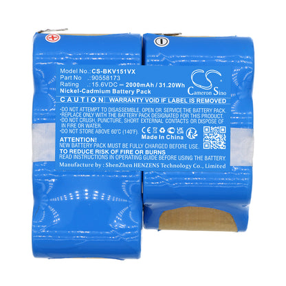 Replacement Battery for Black&Decker 15.6V DustBuster, CHV1510 – 2000mAh / 31.2Wh