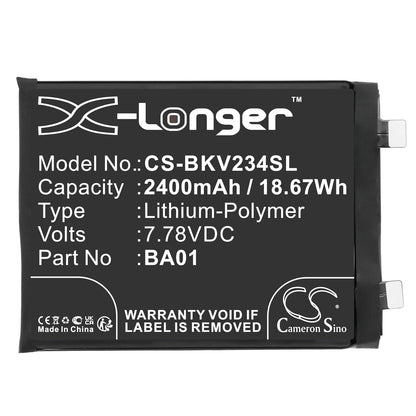 Replacement Battery for VIVO  IQOO 11s – Mobile, SmartPhone – 2400mAh / 18.67Wh / 7.78V