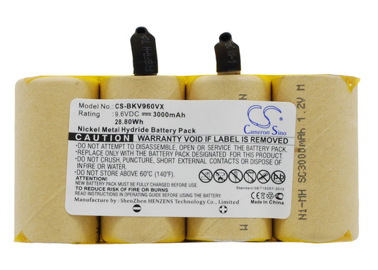 Replacement Battery for Black&Decker DV9605 – 3000mAh / 28.80Wh