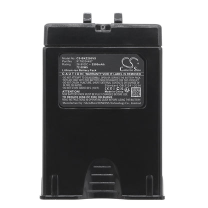 Replacement Battery for Beko ZB2007 – 2500mAh / 72.00Wh