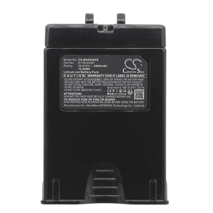 Replacement Battery for Beko  ZB2007 – Vacuum – 2500mAh / 72.00Wh / 28.8V