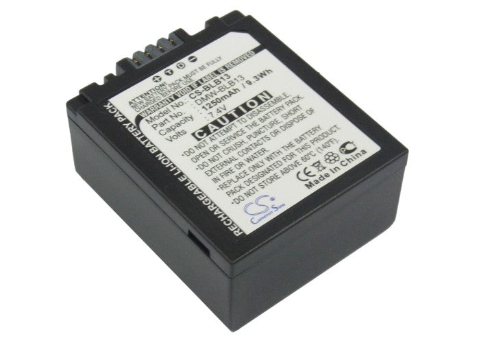 Replacement Battery for Panasonic  Lumix DMC-G1 – Camera – 1250mAh/9.25Wh / 7.4V
