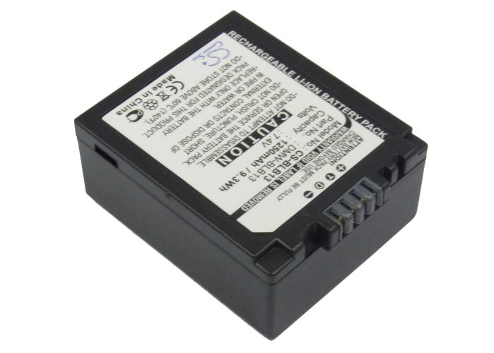 Replacement Battery for Panasonic  Lumix DMC-G1 – Camera – 1250mAh/9.25Wh / 7.4V