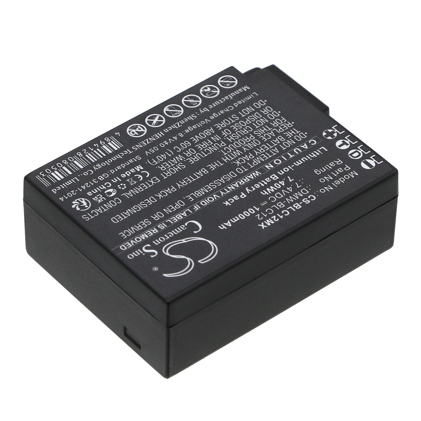 Replacement Battery for Panasonic  Lumix DMC-FZ1000 – Camera – 1000mAh / 7.40Wh / 7.4V