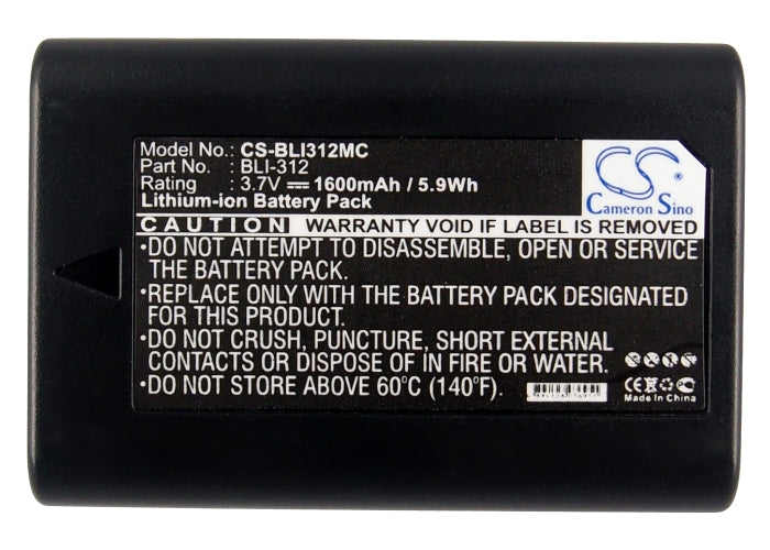 Replacement Battery for Leica  BM8 – Camera – 1600mAh / 5.92Wh / 3.7V