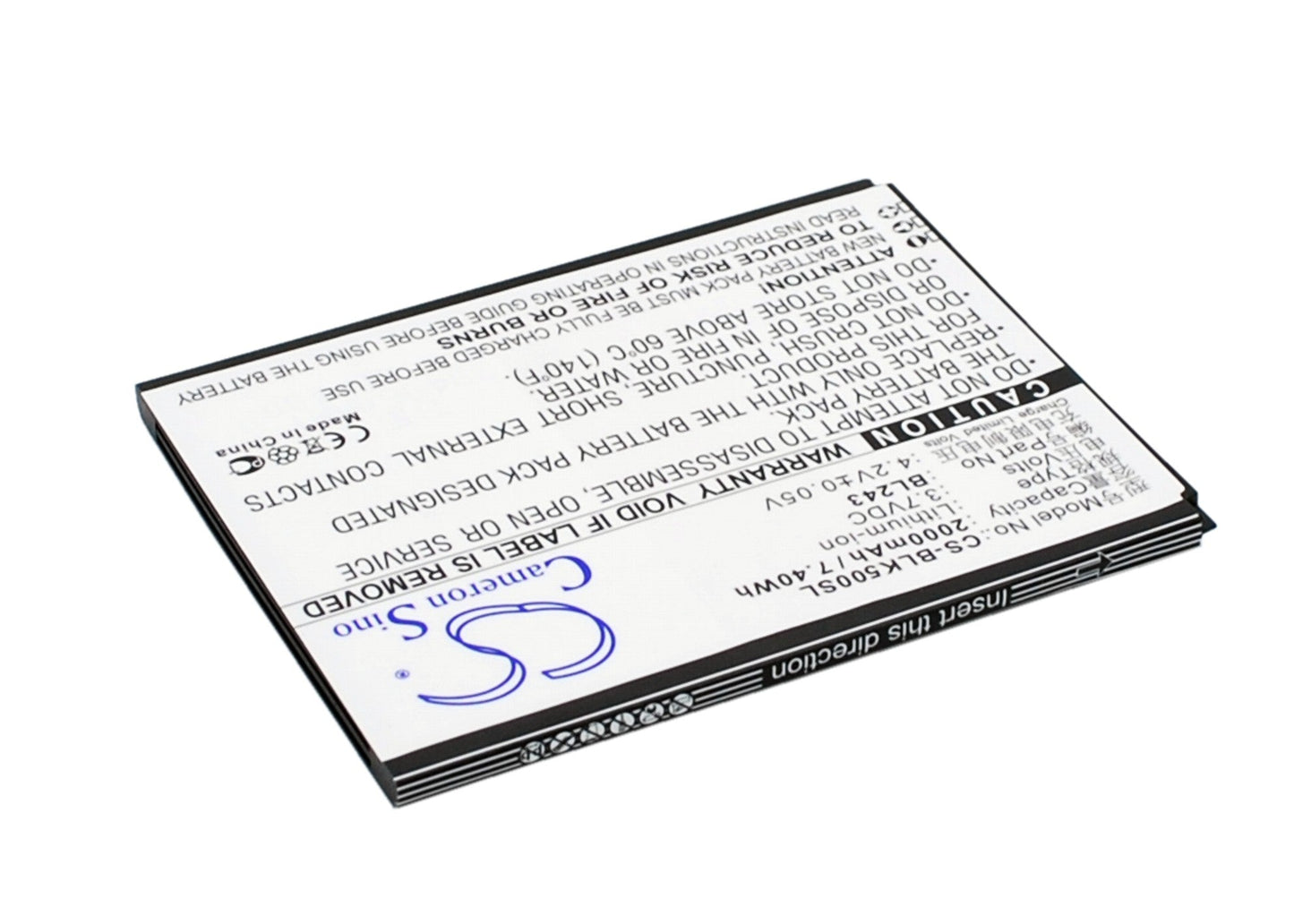 Replacement Battery for Lenovo  K3 Note – Mobile, SmartPhone – 2000mAh / 7.4 Wh / 3.7V