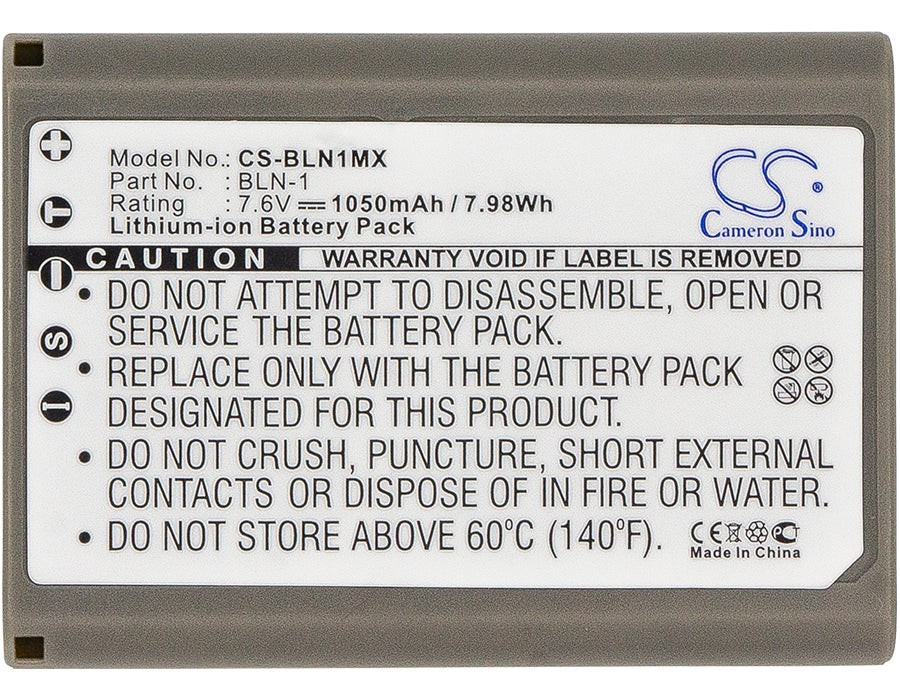 Replacement Battery for Olympus  EM1 II – Camera – 1050mAh / 7.98Wh / 7.6V