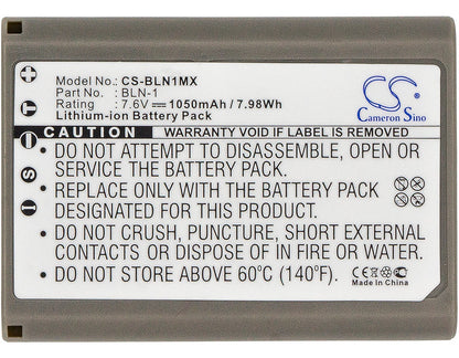 Replacement Battery for Olympus  EM1 II – Camera – 1050mAh / 7.98Wh / 7.6V