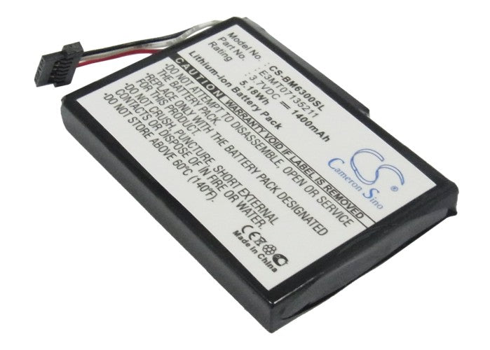 Replacement Battery for Jucon  GPS-3741 – GPS, Navigator – 1400mAh / 5.18Wh / 3.7V