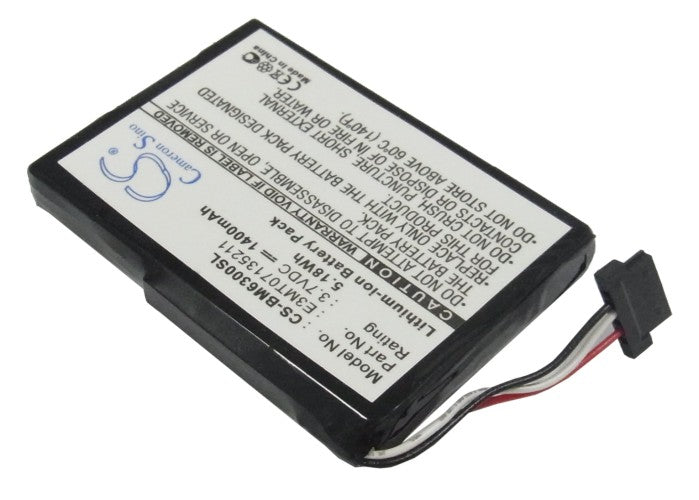 Replacement Battery for Jucon  GPS-3741 – GPS, Navigator – 1400mAh / 5.18Wh / 3.7V