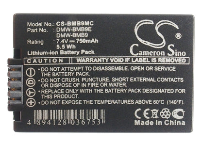 Replacement Battery for Panasonic  &#x0D;
Lumix DMC-FZ100GK – Camera – 750mAh / 5.55Wh / 7.4V