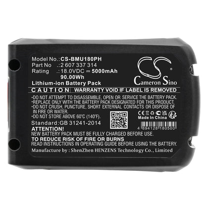 Replacement Battery for Bosch  AdvancedCut 18 – Gardening Tools – 5000mAh / 90.00Wh / 18.0V